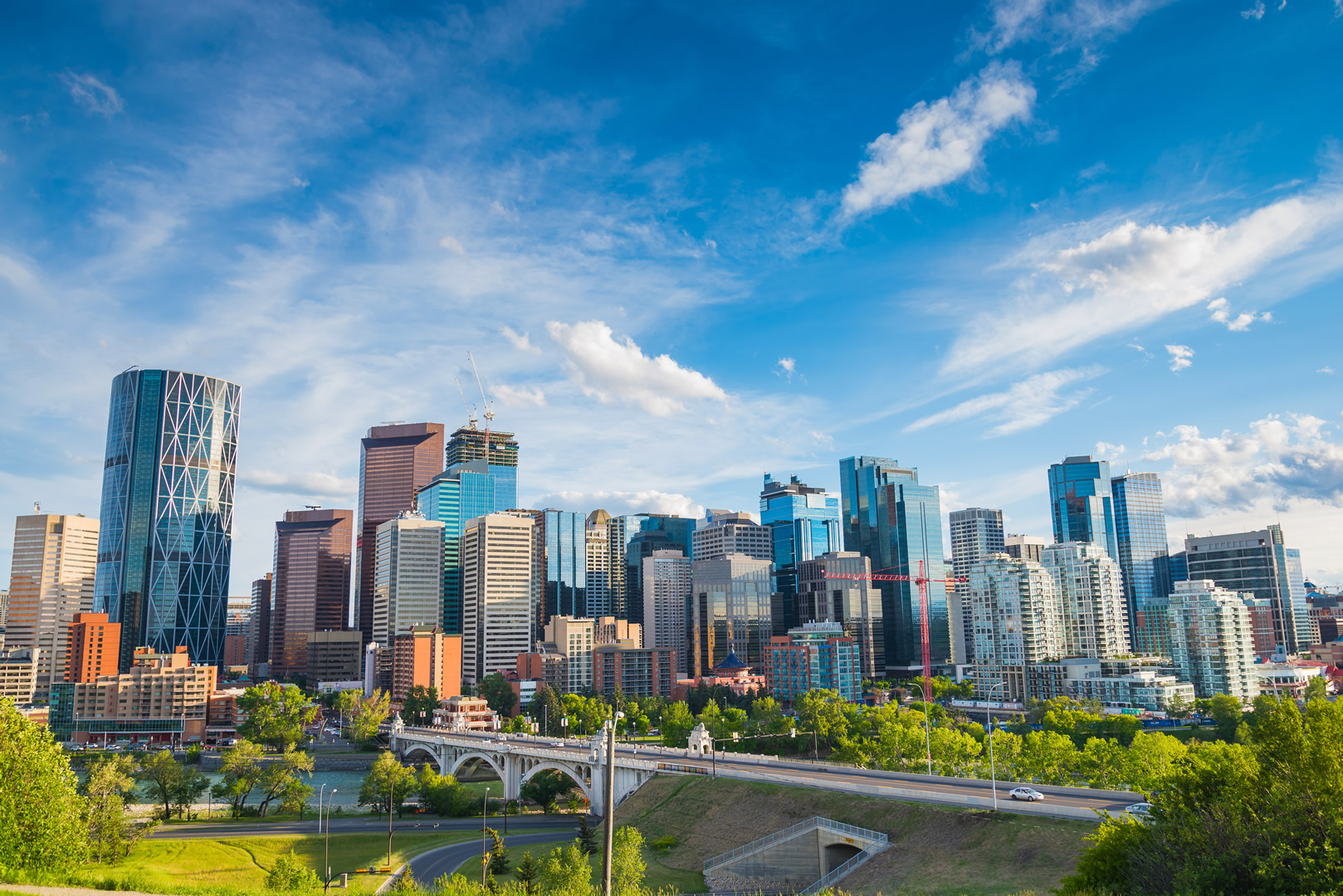 City skyline of Calgary Alberta Canada